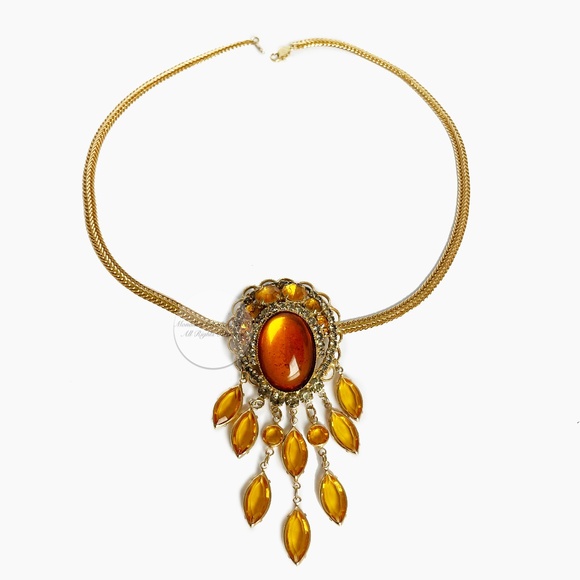 Vintage Hobe Brooch Pendant Rhinestones HTF 60s